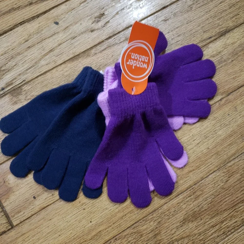 3 pack Girls Wonder Nation Winter Gloves, NWT